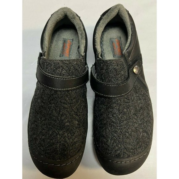 JSport Women's Faux Fur Lined Slip On Sneakers Blair BLACK Size US 9 - Picture 1 of 3